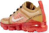 Thumbnail for your product : Nike Air Vapormax 2019 Ripstop And Mesh Sneakers - Gold