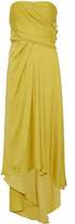 Thumbnail for your product : Halston Strapless Asymmetric Gathered Crepe De Chine Dress
