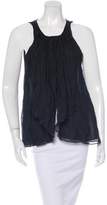 Thumbnail for your product : Elizabeth and James Metallic Crinkle Sleeveless Top