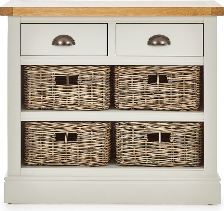 Dunelm Compton Ivory Console Table with Baskets Cream ShopStyle