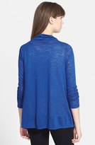 Thumbnail for your product : Bobeau Lightweight One Button Asymmetrical Cardigan (Regular & Petite)