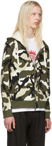 Thumbnail for your product : Valentino Green New Camo Zip Hoodie