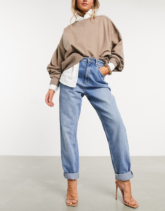 jeans mid rise slouchy