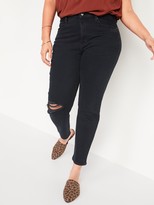 Thumbnail for your product : Old Navy High-Waisted O.G. Straight Ripped Black Ankle Jeans for Women