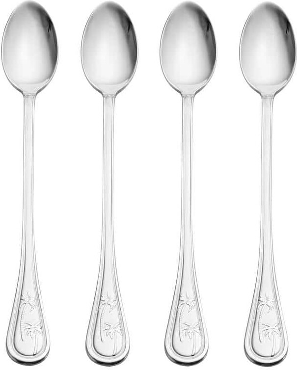 Towle Living Palm Breeze Stainless Steel Ice Beverage Spoons (Set of 4)