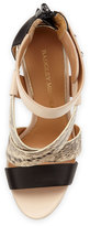 Thumbnail for your product : Badgley Mischka Keenan Strappy Sandal, Black/Natural/Beige