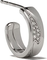 Thumbnail for your product : Georg Jensen 18kt white gold small Fusion diamond hoop earrings