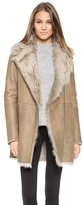 Thumbnail for your product : Vince Asymmetrical Shearling Coat