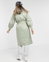Thumbnail for your product : Threadbare louisa mac coat in sage green