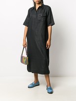 Thumbnail for your product : Ganni Studded Chest Pocket Shirt Dress