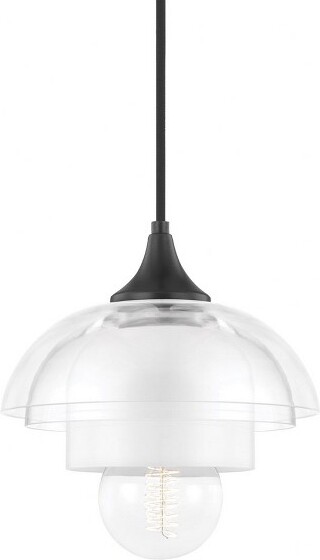 Mitzi by Hudson Valley Lighting MitziRuby1-LightPendantinOldBronzeClearOpalShade