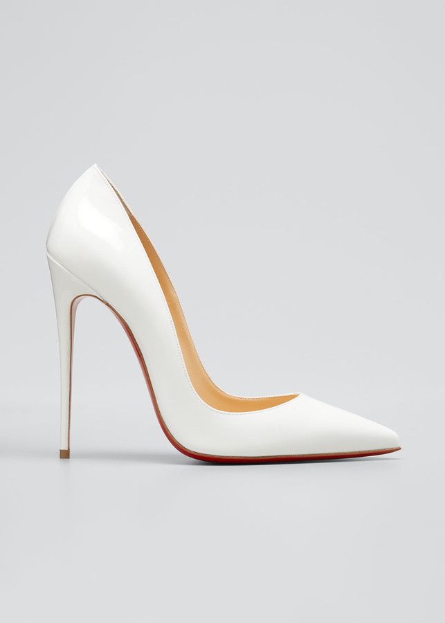 louboutin heels white