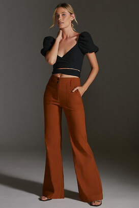 The Junie High-Rise Wide-Leg Flare Pants by Maeve