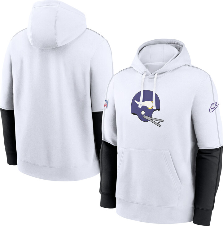 Men's Nike White Minnesota Vikings Alternate Logo Club Pullover Hoodie
