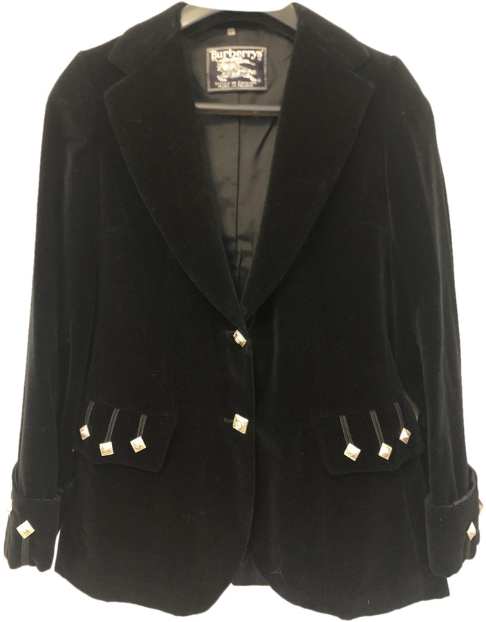 Burberry Black Velvet Jackets ShopStyle