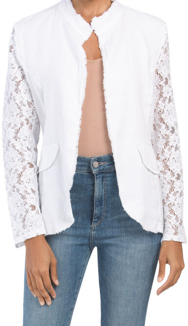 inc white lace jacket