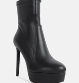 Thumbnail for your product : London Rag Rossetti Stretch Pu High Heeled Ankle Boot