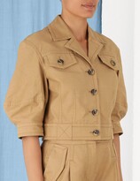 Thumbnail for your product : Zimmermann Postcard Cropped Shirt Jacket