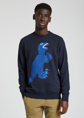 Paul Smith Men's Dark Navy Cotton 'Dino' Sweatshirt