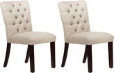 Thumbnail for your product : Skyline Furniture Kim Talc Linen Tufted Side Chairs, Pair