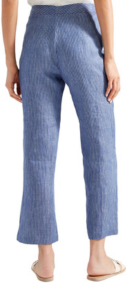 Mara Hoffman Arlene Striped Organic Linen-twill Flared Pants