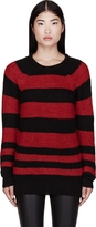 Thumbnail for your product : IRO Black & Red Striped Barbara Sweater