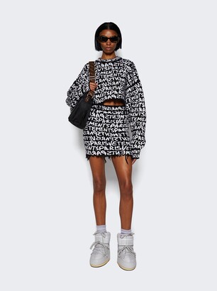 Vetements White & Black Monogram Miniskirt - ShopStyle