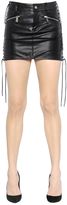 Thumbnail for your product : DSQUARED2 Lace-Up Nappa Leather Mini Skirt