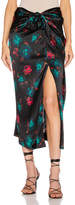 Thumbnail for your product : Ganni Silk Stretch Satin Skirt in Black | FWRD