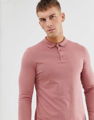 ASOS DESIGN long sleeve jersey polo 2 pack SAVE