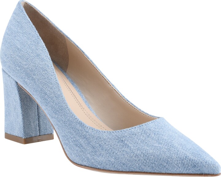 light blue pump shoes
