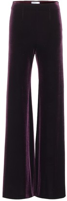 purple velvet pants womens