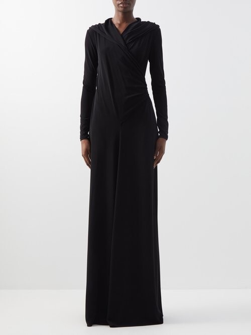 Long-sleeve Jersey Evening Gown | ShopStyle