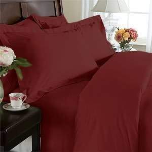 Elegant Comfort Wrinkle-Resistant- 1800 Thread Count Luxury Silky Soft 6pc Bed Sheet Set Egyptian Quality Deep Pocket Up tp 16" , King, Burgundy
