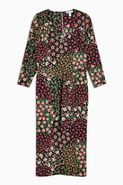 Thumbnail for your product : Topshop PETITE Floral Print Tie Smock Dress