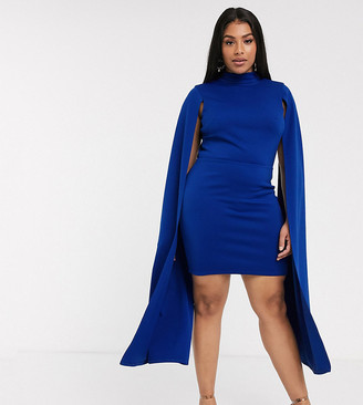 tere mini dress in bright cobalt