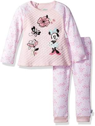 Disney Baby Girls' Minnie Mouse 2 Piece Quilted Top and Legging Set