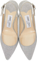 Thumbnail for your product : Jimmy Choo Silver Fine Glitter Erin 85 Slingback Heels