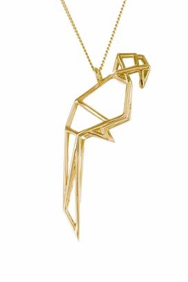 Origami Jewellery Necklace Frame Parrot