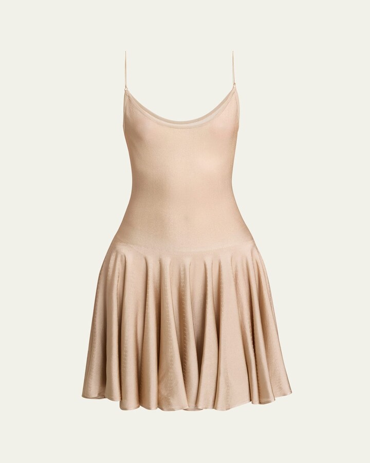 Alaia Slip Flared Skirt Mini Dress