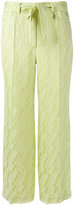 Etro - pantalon crop ample à motif géométrique - women - Soie/Viscose - 40