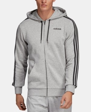 adidas grey hoodie with black stripes
