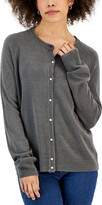 Thumbnail for your product : Karen Scott Women's Pearlized Button Crewneck Cardigan, Created for Macy's