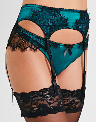 Figleaves boudoir Tease Silk And Lace Suspender
