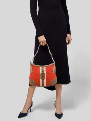 Prada Leather-Trimmed Tessuto Bag Orange Leather-Trimmed Tessuto Bag