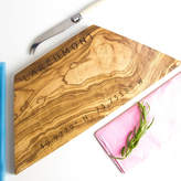 Thumbnail for your product : The Rustic Dish Personalised Coordinates Geometric Chopping Board