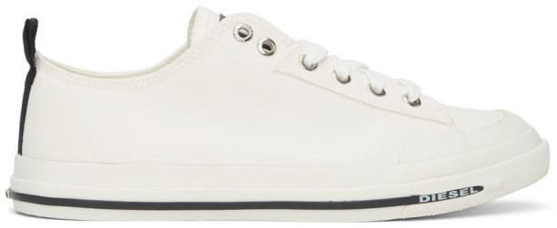 Diesel White S-Astico Low Sneakers - ShopStyle