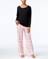 Thumbnail for your product : Charter Club Fleece Scoop-Neck Top and Printed Pants Pajama Set, Only at Macy's