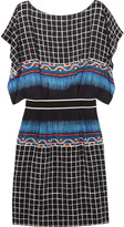 Thumbnail for your product : Alberta Ferretti Printed silk and crepe de chine dress