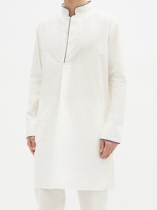 P. Le Moult - Piped Cotton Nightshirt - White